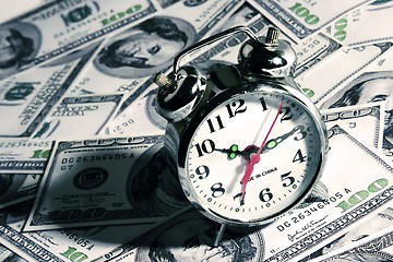 Image showing Clock Over Money