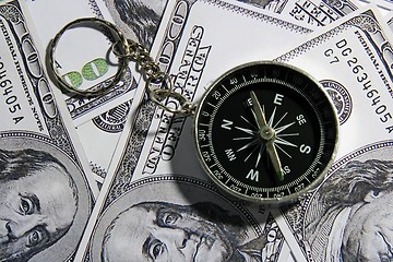 Image showing Compass Over Money