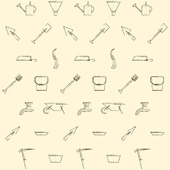 Image showing Background for gardening tools