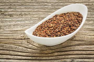 Image showing brown flax seeds