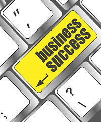 Image showing business success button on computer keyboard key