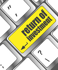 Image showing invest or investing concepts, with a message on enter key or keyboard