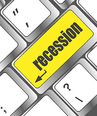 Image showing recession button on computer keyboard key