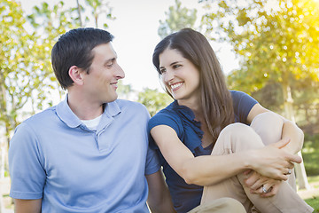 Image showing Young Attractive Couple Portrait in Park