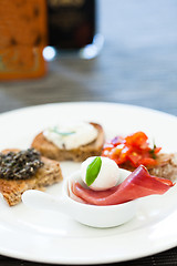 Image showing Plate of appetizers