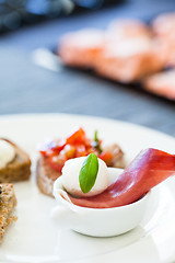 Image showing Plate of appetizers