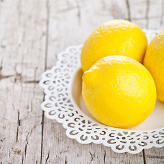 Image showing three fresh lemons 