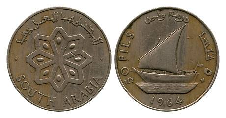 Image showing fifty fils, South Arabia, 1964