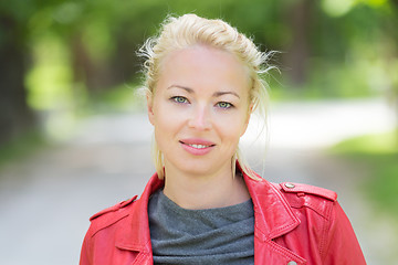 Image showing Young woman in the park