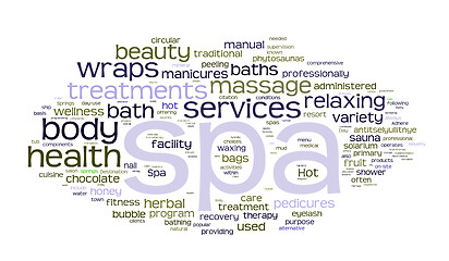 Image showing Spa word cloud vector illustration