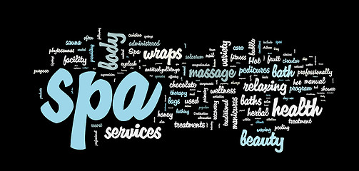 Image showing Spa word cloud vector illustration