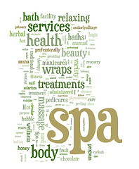 Image showing Spa word cloud vector illustration