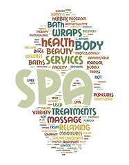 Image showing Spa word cloud vector illustration
