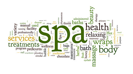 Image showing Spa word cloud vector illustration