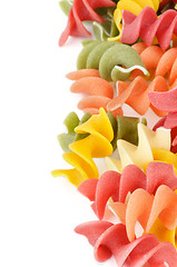 Image showing Colorful Rotini Pasta