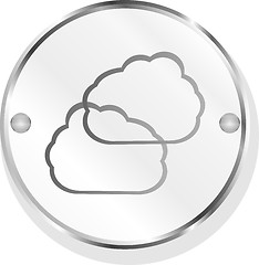 Image showing Cloud web icon button