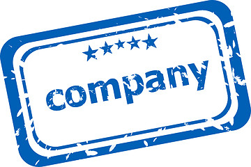 Image showing company on rubber stamp over a white background