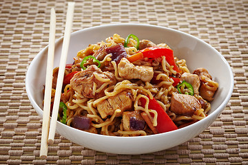 Image showing bowl of noodles