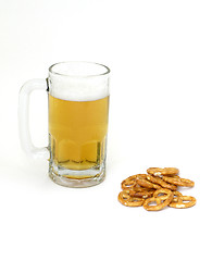 Image showing Beer and Pretzels