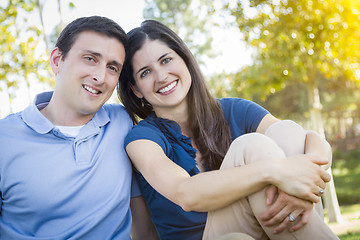 Image showing Young Attractive Couple Portrait in Park