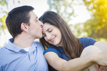 Image showing Young Attractive Couple Portrait in Park