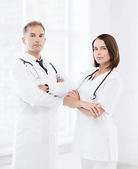 Image showing two doctors with stethoscopes