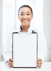 Image showing doctor with blank prescription