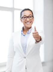 Image showing african businesswoman in office