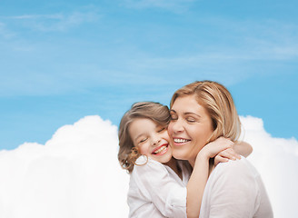 Image showing happy mother and daughter hugging