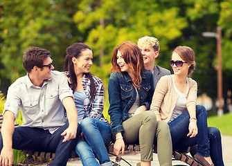 Image showing group of students or teenagers hanging out