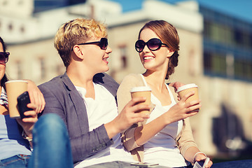 Image showing group of students or teenagers hanging out