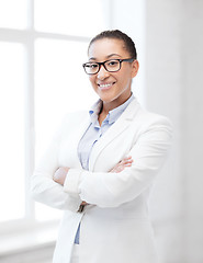 Image showing african businesswoman in office