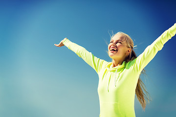 Image showing woman doing sports outdoors