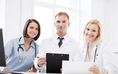 Image showing team or group of doctors on meeting