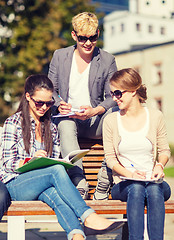 Image showing group of students or teenagers hanging out