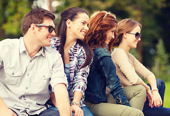 Image showing group of students or teenagers hanging out