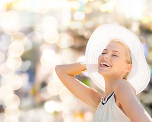 Image showing beautiful woman enjoying summer outdoors