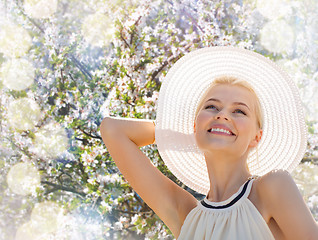 Image showing beautiful woman enjoying summer outdoors