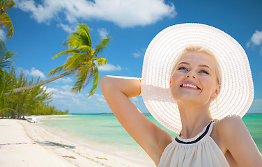 Image showing beautiful woman enjoying summer outdoors