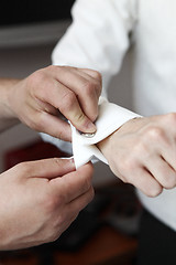 Image showing Groom in suit