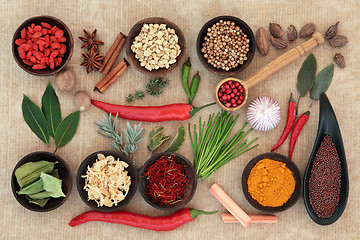 Image showing Culinary Hetbs and Spices