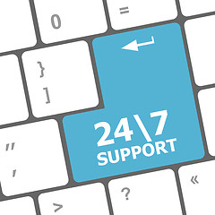 Image showing Support sign button on keyboard keys