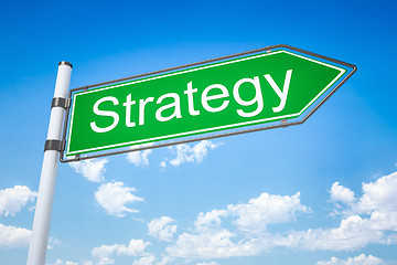 Image showing road sign arrow strategy