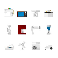 Image showing Flat icons for home