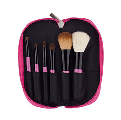 Image showing Set of brushes for makeup isolated on white background