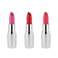 Image showing Red lipstick isolated on white background 