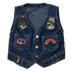 Image showing Blue children's denim vest