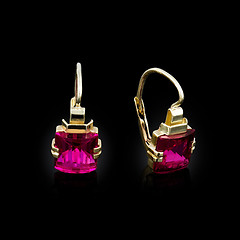 Image showing Gold earrings