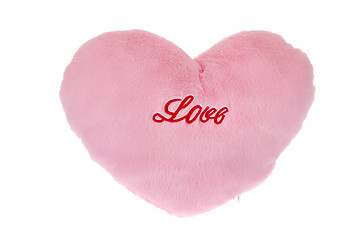 Image showing Plush heart isolated on white background