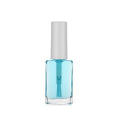 Image showing Blue nail polish isolated on white